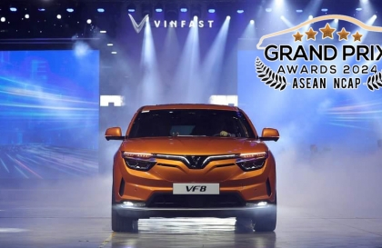 Xe Xanh: VinFast VF 8 nhận 5 giải thưởng của tổ chức đánh giá xe mới ASEAN NCAP 2024